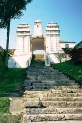 Fortaleza de Santa Cruz de Anhatomirim gate view on Anhatomirim Island, Santa Catarina, Brazil