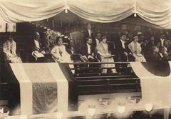 King Rama VII watching a theatrical performance at Kabukiza Theatre during the Theatre-Party given by the Minister of Foreign Affairs
