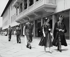 Queen Elizabeth II and Prince Philip at the official opening of the University of Peradeniya in 1954