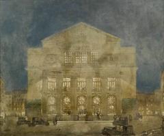 Painting of Marseille Opera House by Augustin Carrera