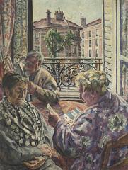 Marseille interior scene oil painting by Augustin Carrera