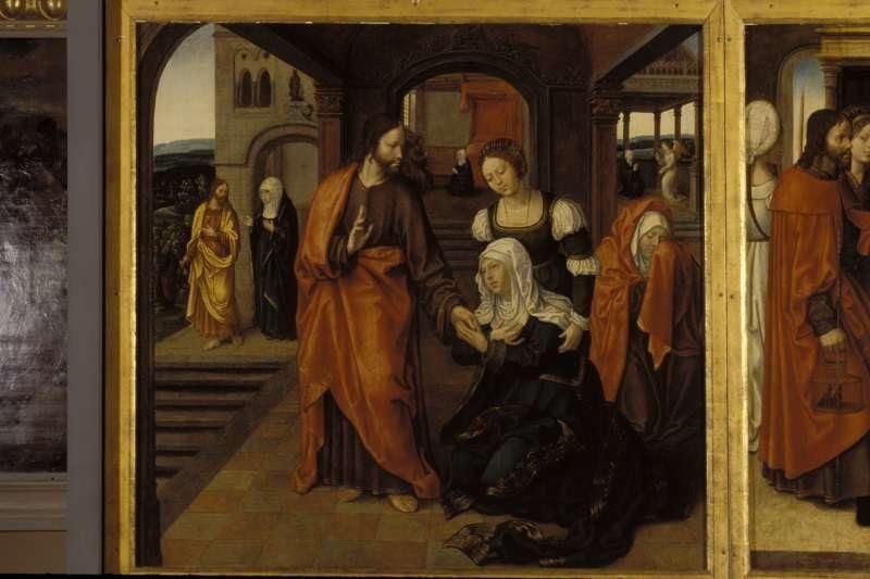Farewell of Christ to his Mother painting by Jan II van Coninxloo, circa 1525