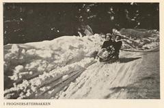 Historical sledding in Frognersæterbakken before 1914