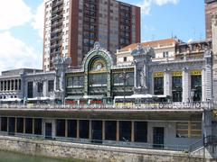 FEVE Bilbao-Concordia train station exterior with tracks and buildings