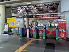 KTM Komuter train at Kuala Lumpur KTM Concourse station in central Kuala Lumpur, Malaysia