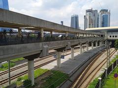 Exit gate to Jalan Tugu at Kuala Lumpur KTM railway station in central Kuala Lumpur Malaysia