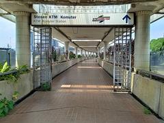 Exit gate to Jalan Tugu at Kuala Lumpur KTM train station in downtown Kuala Lumpur Malaysia