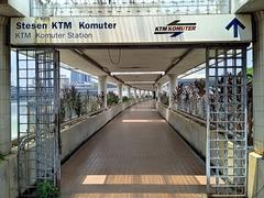 KTM railway station exit to Jalan Tugu in central Kuala Lumpur Malaysia