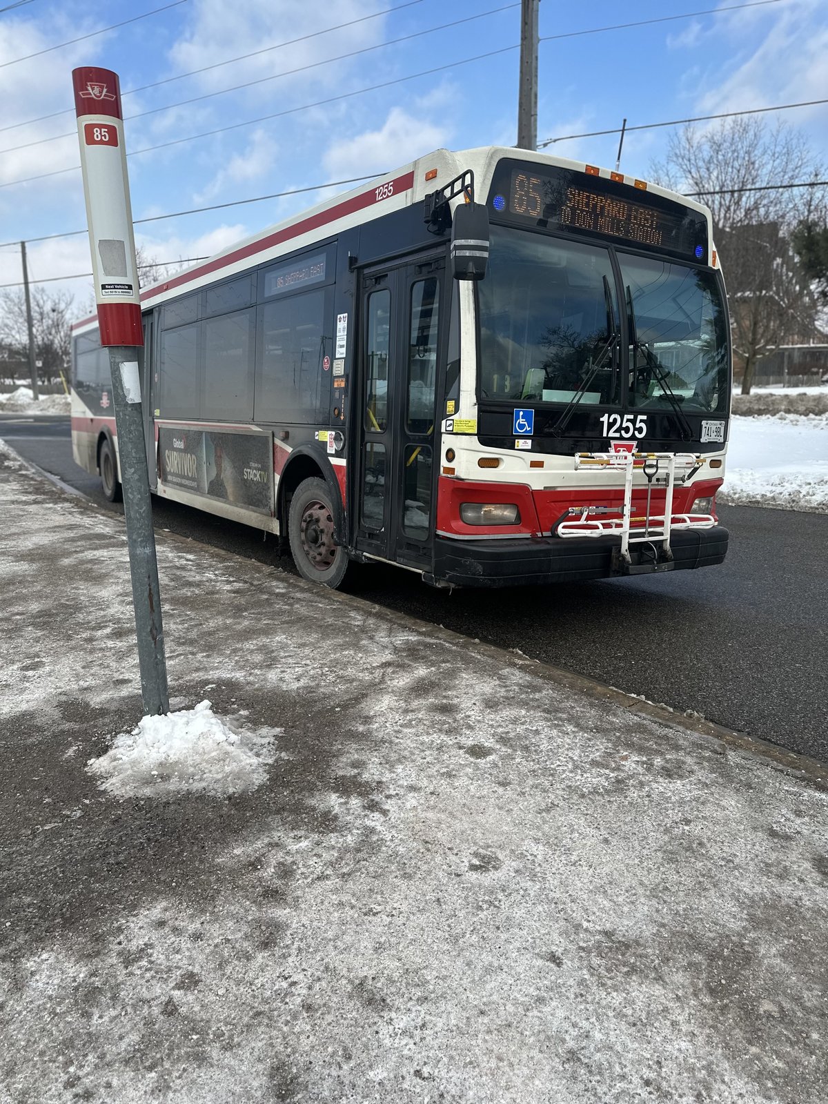 Orion VII NG Hybrid TTC bus at Rouge Hill GO Station
