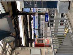 Valence-Ville train station platforms in winter 2021