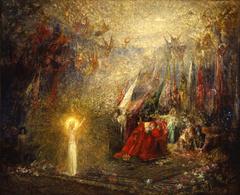 Oil painting Parsifal by American artist Pinckney Marcius-Simons circa 1904