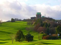 Royal Observatory Edinburgh on Blackford Hill with Craigmillar Park Golf Course
