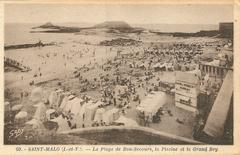 Vintage postcard of Saint-Malo in Ille-et-Vilaine, France from around 1930