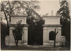 View of the Sapieha Palace Gate in Antokal, Vilnia in 1924