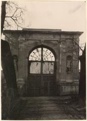 Historic Sapieha Palace Gate in Antakalnis, Vilnius, Lithuania in 1924