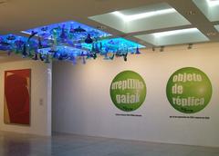 Water Flames flowing art installation by Anabel Quincoces at ARTIUM Museum Vitoria-Gasteiz