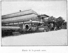 Entrance of the great greenhouse Jardin d'hiver in Paris by Clément Maurice, 1897