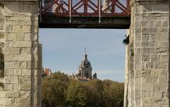 Top of the Grosse Horloge clock tower in the harbour of La Rochelle France