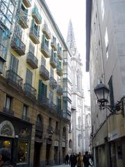 Street view of Casco Viejo in Bilbao, Spain