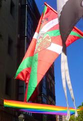 Casco Viejo old town of Bilbao with traditional buildings and narrow streets