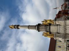 Statue of Mother Mary in front of Zagreb Cathedral