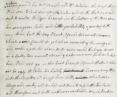 Manuscript page from James Cook's Endeavour journal with handwritten entries