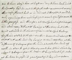 Manuscript page from James Cook's Endeavour Journal with handwritten notes and sketches