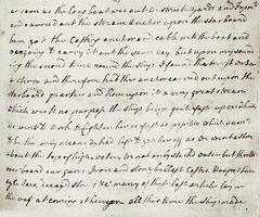 Manuscript page from James Cook's Endeavour Journal