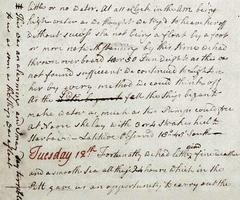 Manuscript page from James Cook's Endeavour Journal
