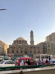 El Azhar Mosque in Old Cairo at sunset with historic Islamic architecture
