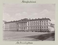 Palace of the Council of State in Helsinki on Senate Square, historical photograph from 1898