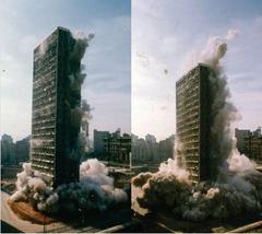 Implosion of Mendes Caldeira Building in Brazil by Controlled Demolition, Inc. in 1975