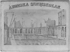 Vintage annual pass from Åbomska swimming school 1856 handwritten on back