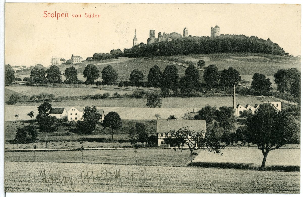Stolpen castle viewed from the south in 1902