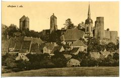 Historic Stolpen Castle and Church in 1920