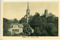 Historic Schloss and Church in Stolpen, 1912