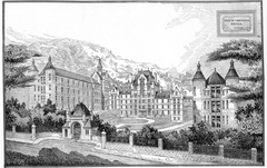 Historic Royal Victoria Hospital building at McGill University in 1890