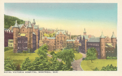 Postcard view of Royal Victoria Hospital building in Montreal