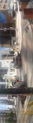 Road construction at the intersection of Victoria and Queen on May 30, 2014