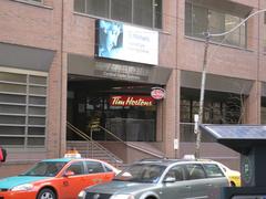 Tim Hortons coffee shop at the Victoria Street entrance to St Mike's Hospital in Toronto