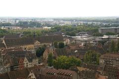 View to the west from Strasbourg Cathedral in Strasbourg, Alsace, France