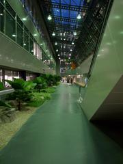 Interior view of the Nouvel Hôpital Civil de Strasbourg with modern architecture and medical facilities