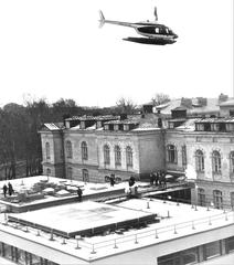 New helicopter pad at Helsinki Surgical Hospital in 1972