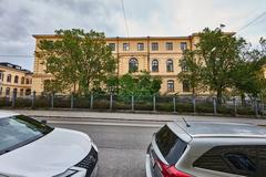 Modern surgical hospital building in Helsinki