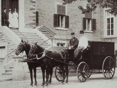 Vintage ambulance at Hotel-Dieu de Montreal around 1904