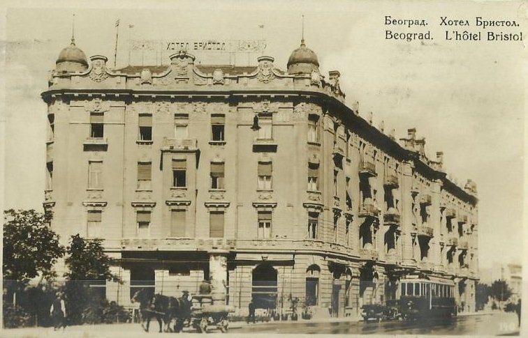 Historic Hotel Bristol building in Belgrade from 1910