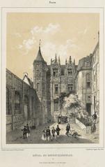 Hotel de Bourgtheroulde, historic facade from 16th century in Rouen, France