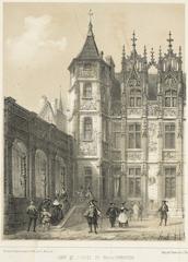 Façades of the Hôtel de Bourgtheroulde, a 16th century historic monument in Rouen, Seine-Maritime, France