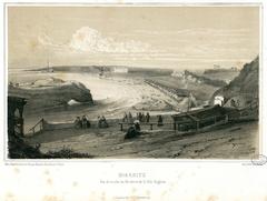 View of the Moulin coast and the Villa Eugénie in Biarritz, France