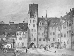 Historic view of Alter Hof in Kupfertich with traditional European architecture